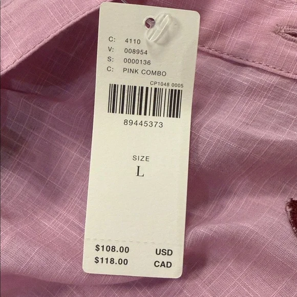 Maeve lilac cherry Embroidered Short-Sleeve Button-Down Shirt - Picture 11 of 11